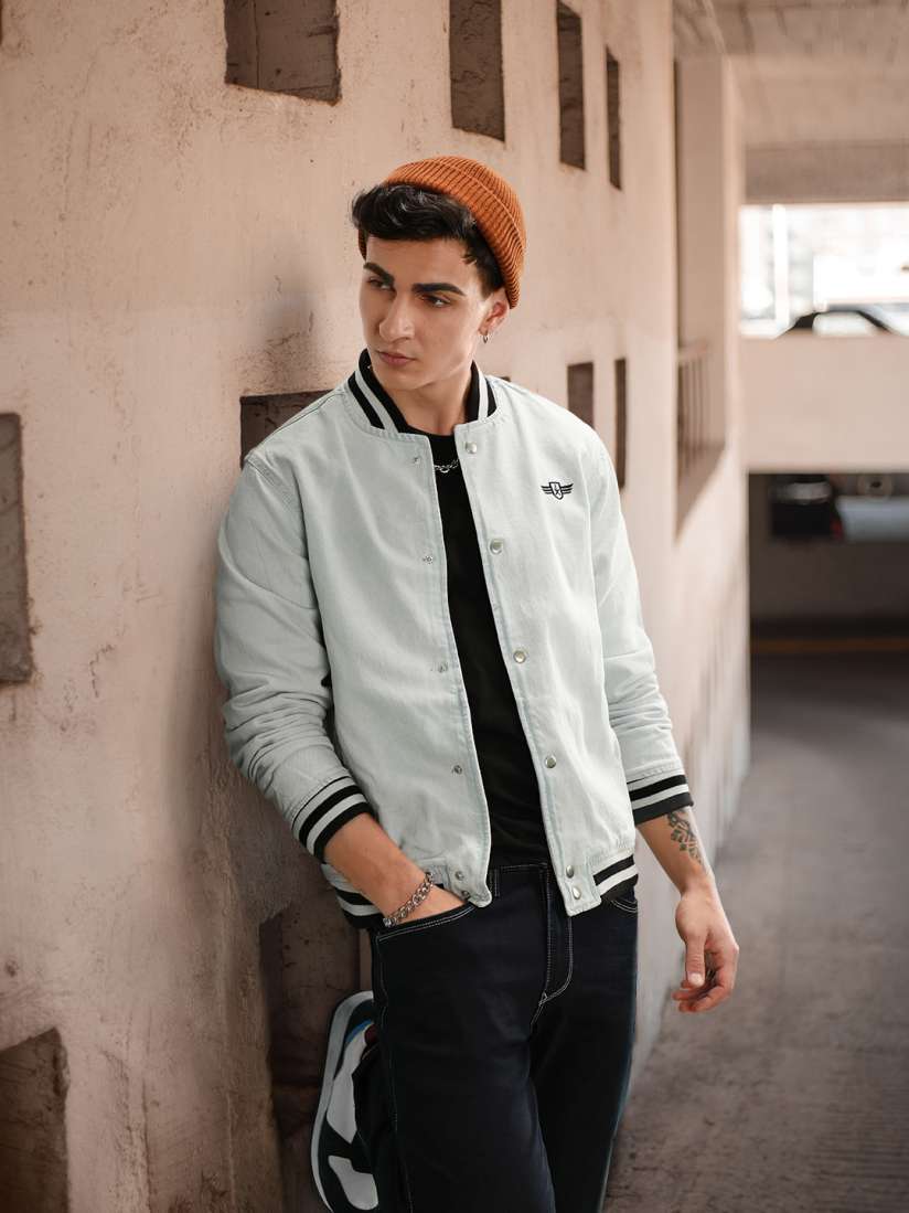 Buy Roadster Men Blue Solid Denim Jacket Jackets for Men 12288790 Myntra