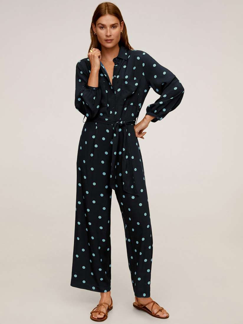 Mango jumpsuit navy store