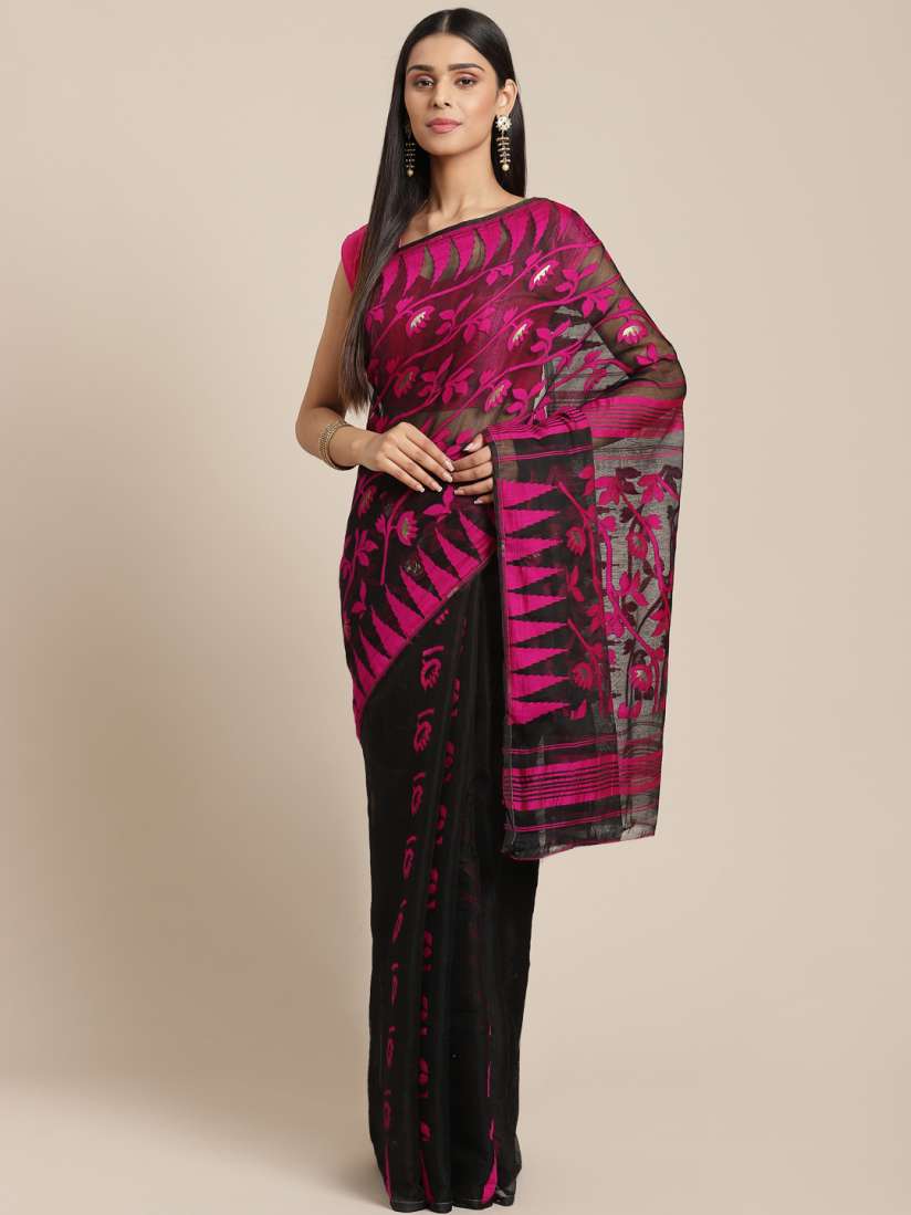 Myntra dhakai jamdani saree on sale