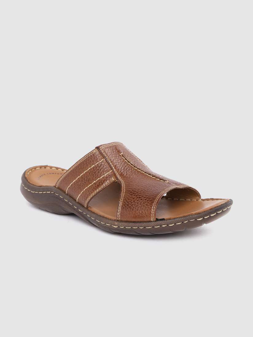 Buy Clarks Men Tan Brown Leather Comfort Sandals Sandals for Men 12299220 Myntra