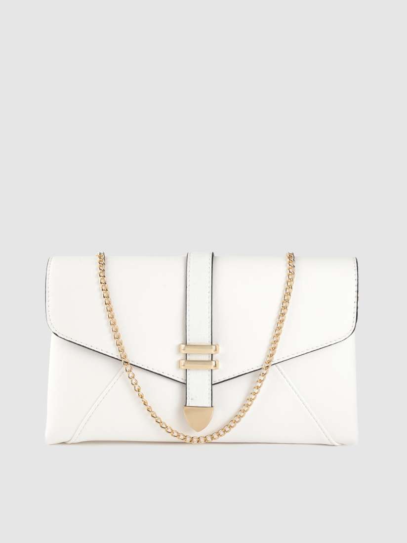 Buy DOROTHY PERKINS Women White Solid Sling Bag with Croc Textured Detail Handbags for Women 12310714 Myntra