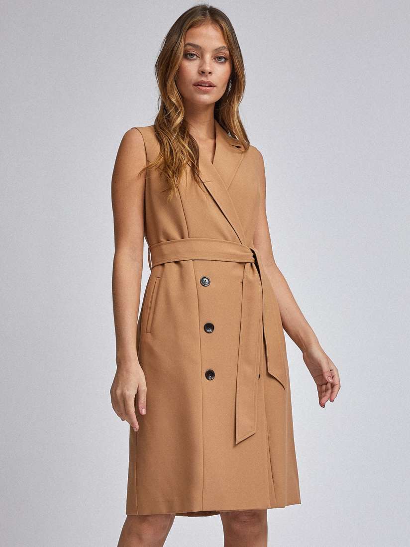 Buy DOROTHY PERKINS Women Brown Petite Solid Wrap Trench Dress Dresses for Women 12310942 Myntra