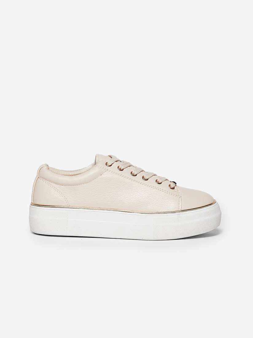 Buy DOROTHY PERKINS Women Beige Solid Flatform Sneakers Casual Shoes for Women 12311182 Myntra