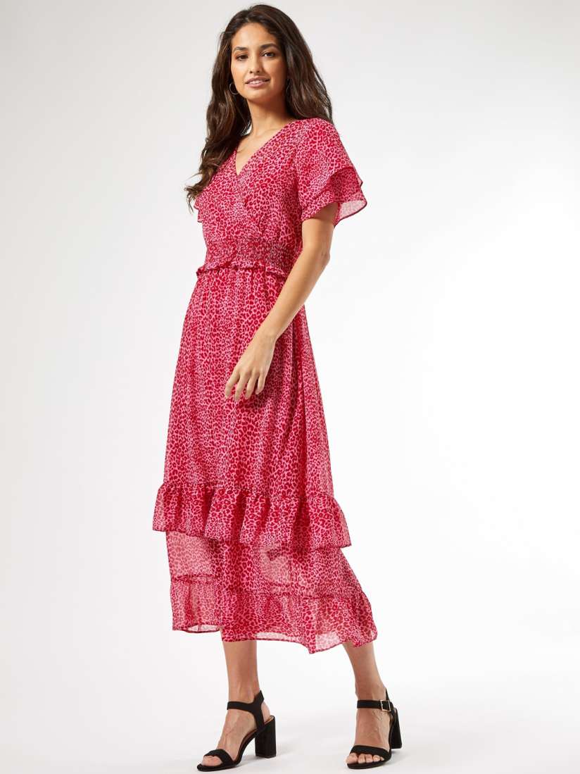 Buy DOROTHY PERKINS Women Pink Red Animal Print Wrap Dress Dresses for Women 12311232 Myntra