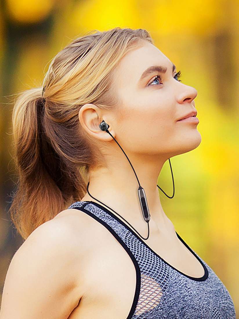 Buy pTron InTunes Pro M Magnetic Black Grey In Ear Stereo Sound Wireless Headphones Headphones for Unisex 12319284 Myntra