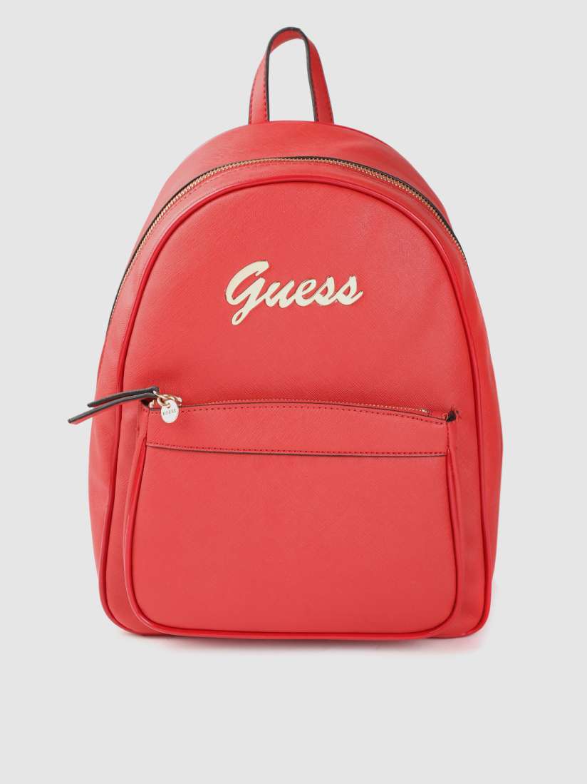 Guess red backpack deals