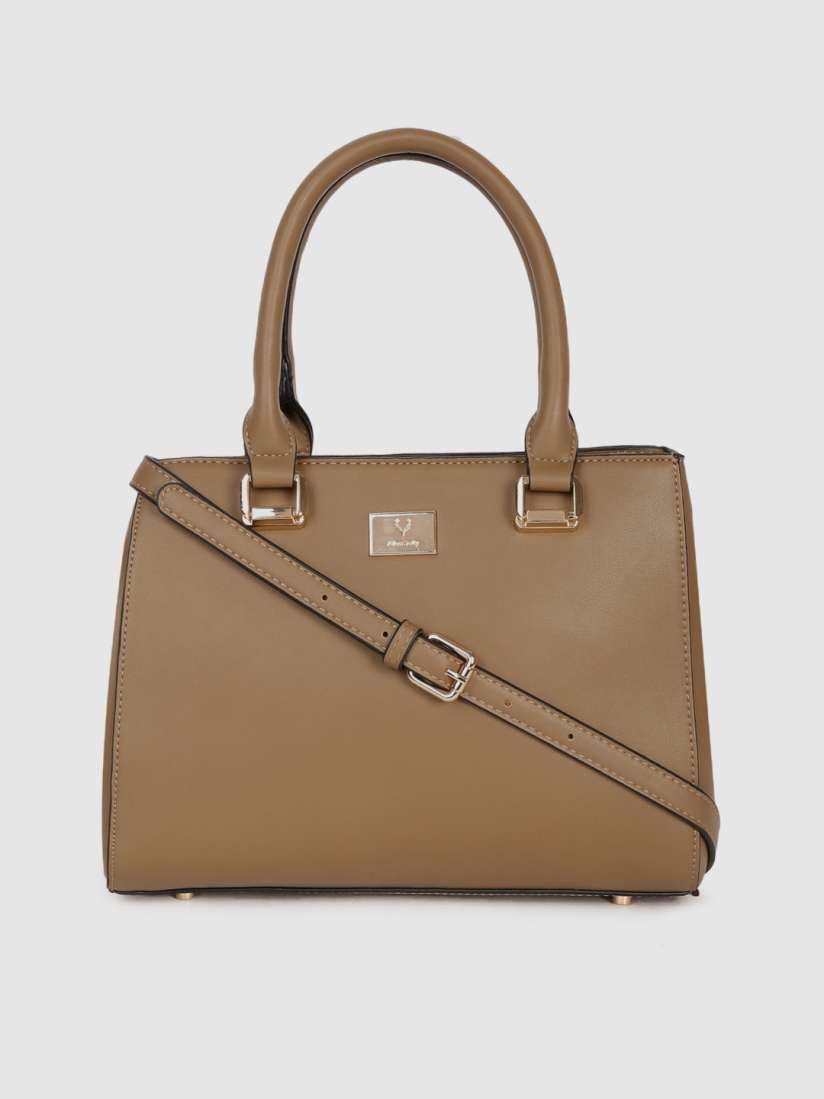 Allen solly tan solid shoulder bag outlet