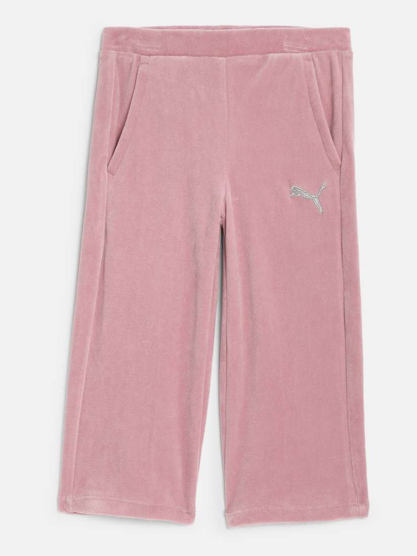 Buy Puma Girls Pink Alpha Velvet Track Pants Shorts for Girls 12348740 Myntra
