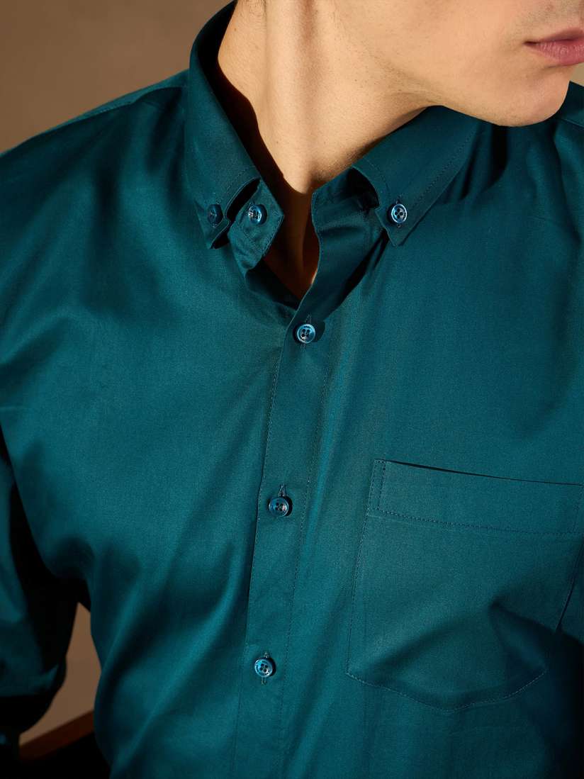 Dark teal mens dress shirt cheap
