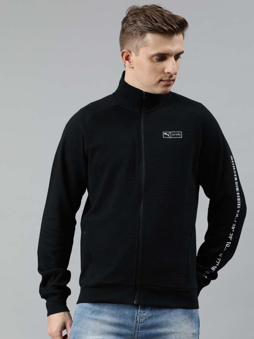 Buy one8 x PUMA Men Black Solid VK Ms Knitted Full Zip Tailored Jacket Jackets for Men 12351240 Myntra