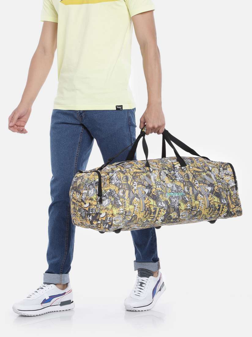 Buy Wildcraft Unisex Yellow Grey Printed Power Duffel Bag Duffel Bag for Unisex 12356592 Myntra