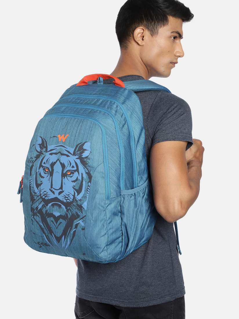 Wildcraft men blue graphic backpack top