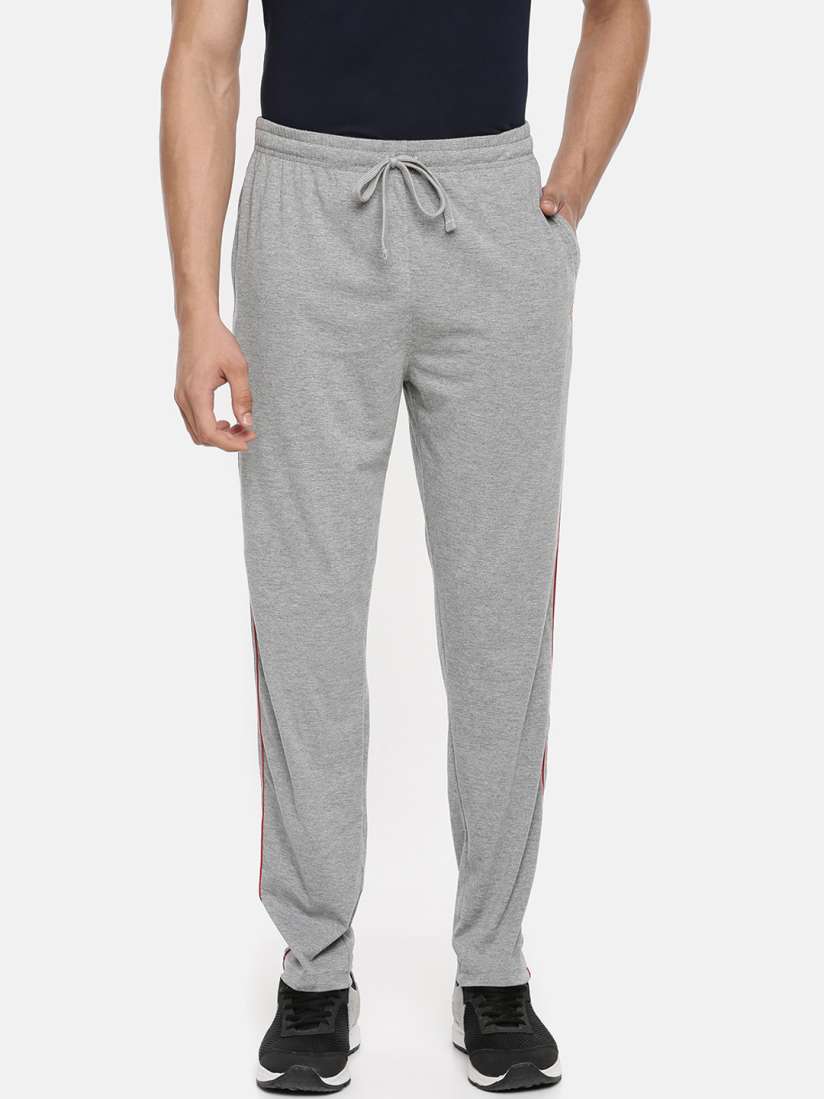 Buy Dollar Men Grey Melange Solid Athleisure Track Pants Track Pants for Men 12360580 Myntra