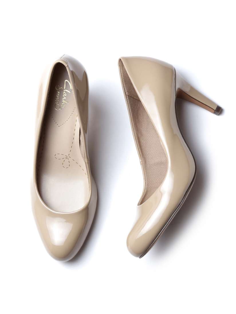 Buy Clarks Women Nude Coloured Glossy Pumps Heels for Women 1236080 Myntra