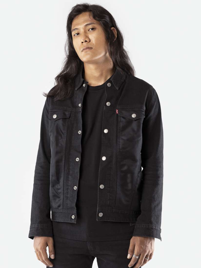 Buy Levis X Royal Enfield Men Black Solid Denim Jacket Jackets for Men 12365472 Myntra