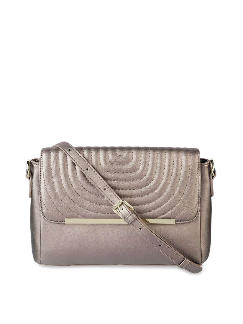 Buy LEMON PEPPER Gunmetal Toned Textured Sling Bag Handbags for Women 12366018 Myntra
