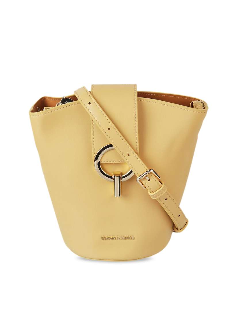 Buy LEMON PEPPER Yellow Solid Sling Bag Handbags for Women 12369820 Myntra