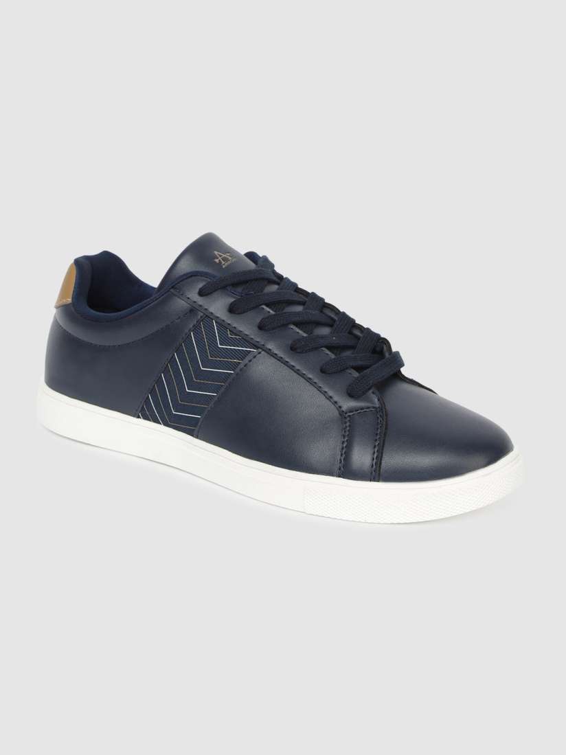 Buy Arrow Men Navy Blue THOMPSON Solid Sneakers Casual Shoes for Men 12370124 Myntra
