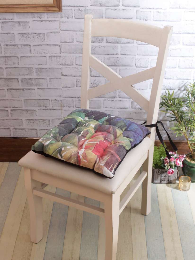 Buy ROMEE Set of 2 Blue Green Floral Printed Chair Pad Cushions Chair Pads for Unisex 12372694 Myntra