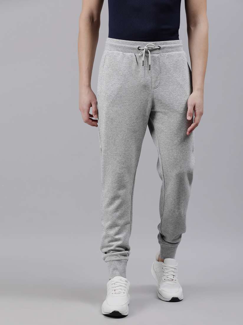 Buy Tommy Hilfiger Men Grey Solid Regular Fit Joggers Track Pants for Men 12373540 Myntra