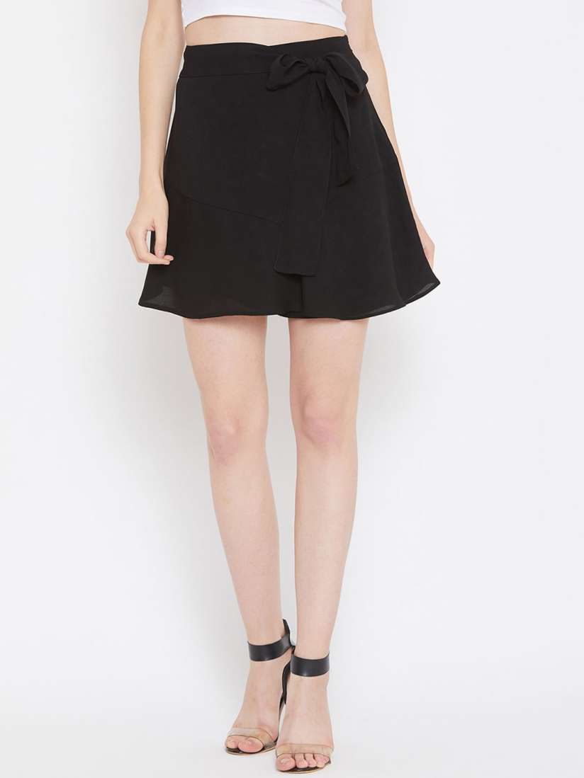 Black skirt myntra shop