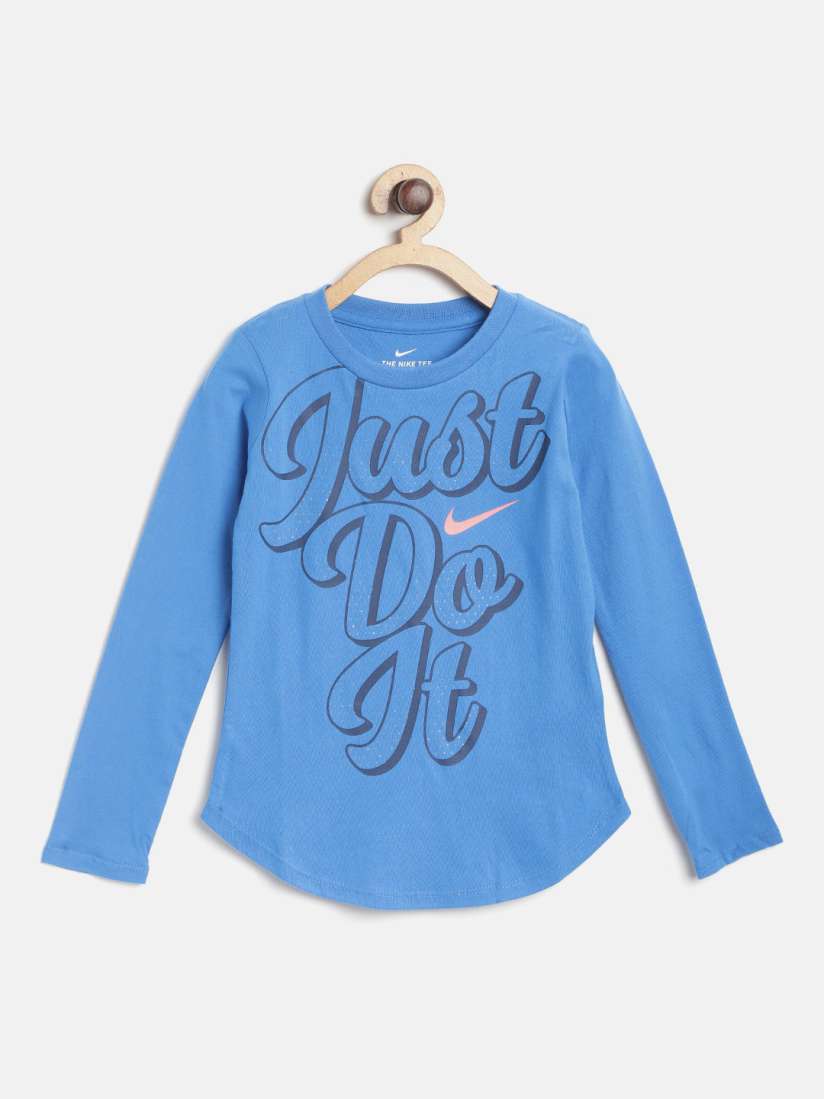 Nike just do it script neck tee top