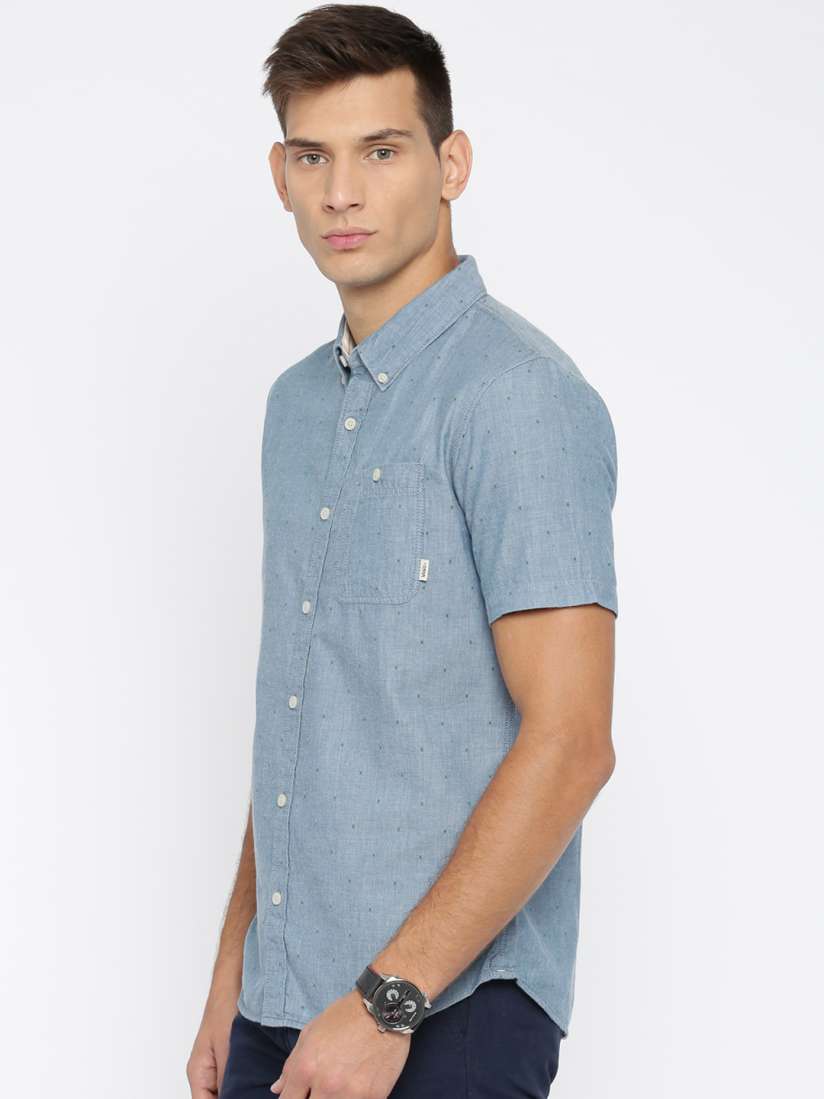 Buy Vans Blue Tailored Fit Casual Shirt Shirts for Men 1238238 Myntra