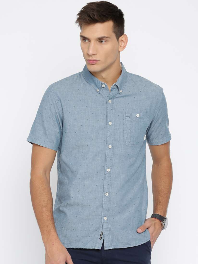 Buy Vans Blue Tailored Fit Casual Shirt Shirts for Men 1238238 Myntra