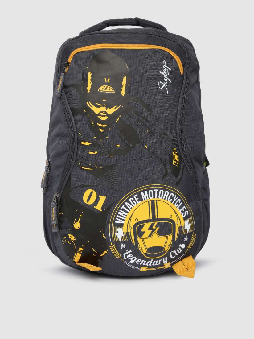 Buy Skybags Unisex Black Orange Graphic Printed Backpack Backpacks for Unisex 12383062 Myntra
