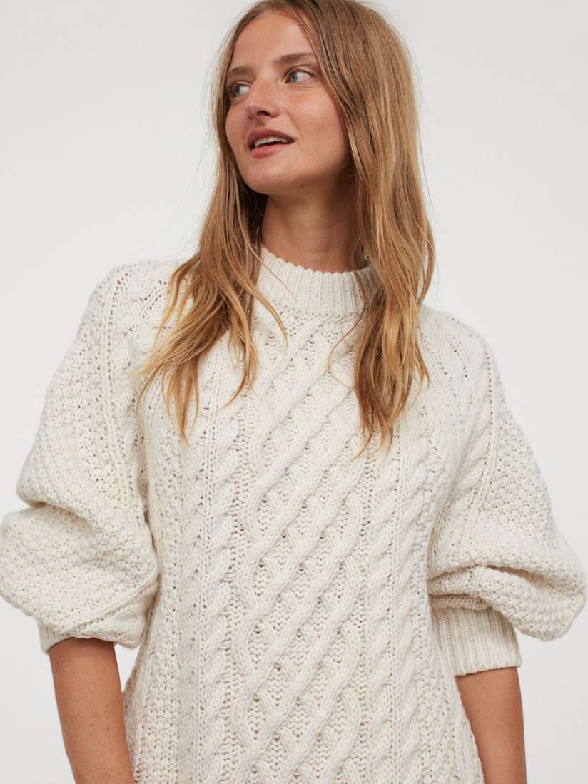 Womens cream cable knit jumper cheap