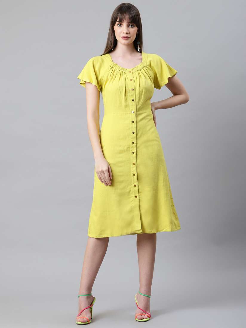Mark and spencer yellow dress clearance