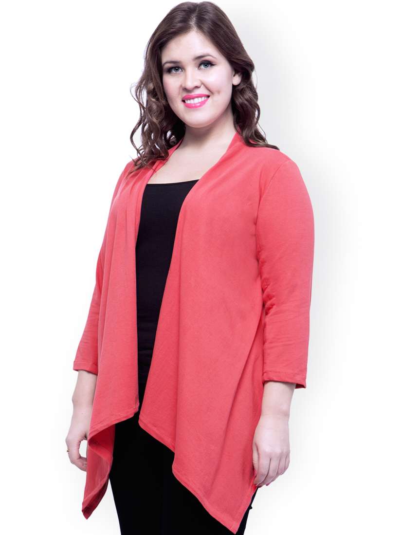 Coral shrug plus size store