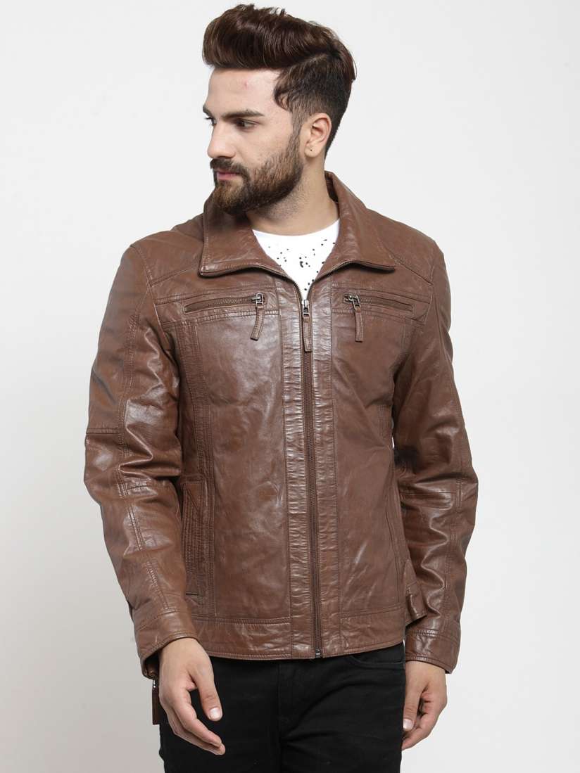 Teakwood leather jackets myntra sales