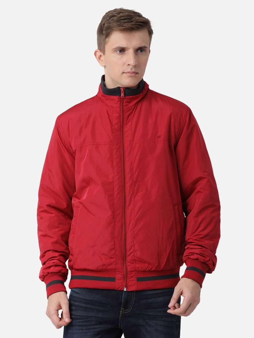 Buy t base Men Red Solid Lightweight Bomber Jacket Jackets for Men 12393970 Myntra