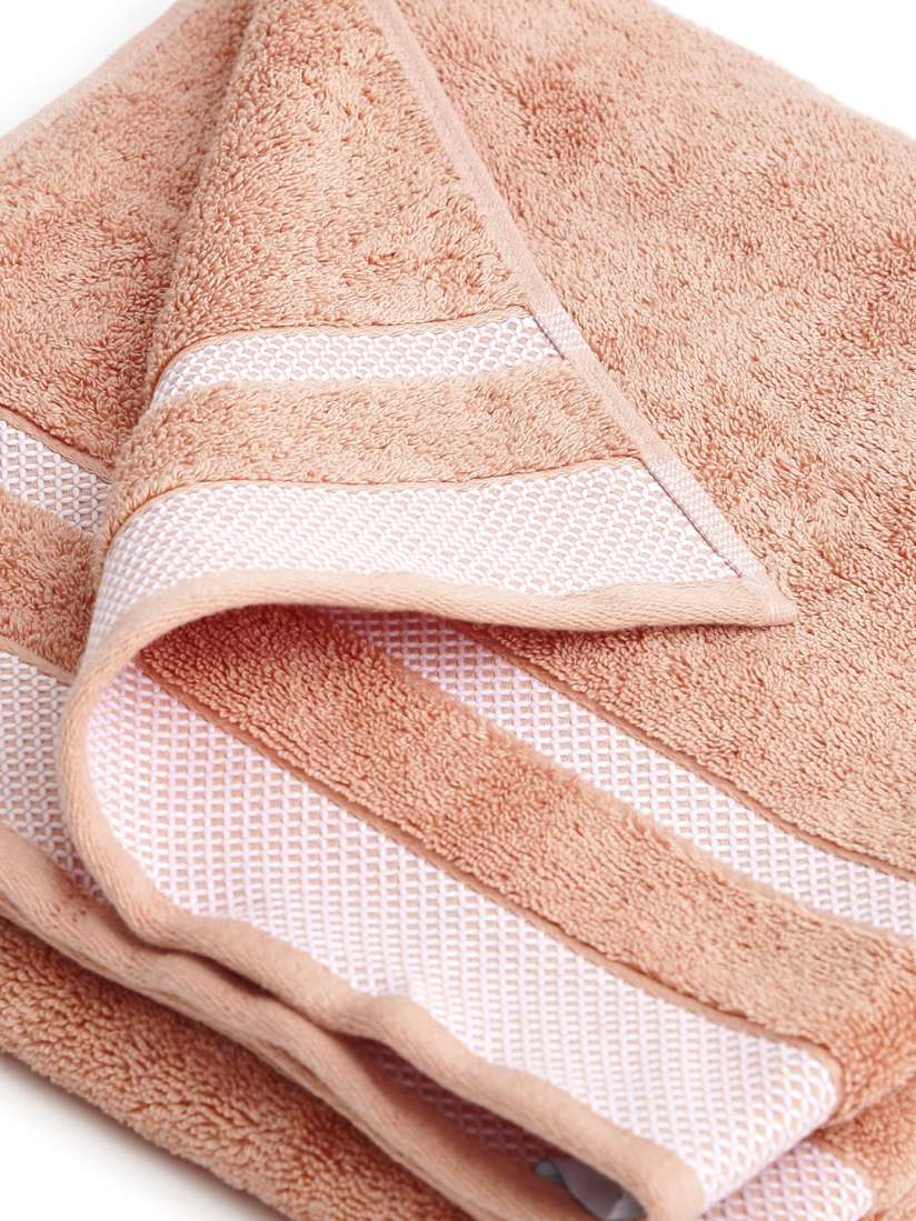 Buy SPACES Peach Coloured Hygro Cotton 600GSM Bath Towel Bath Towels for Unisex 1240510 Myntra