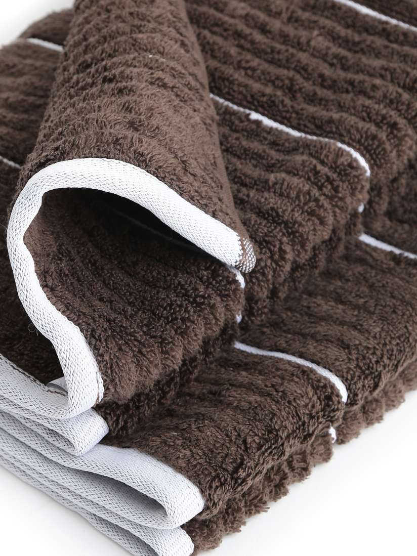 Buy SPACES Brown Suite Platinum Micro Cotton Set of 2 Ribbed Hand Towels Hand Towels for Unisex 1240593 Myntra