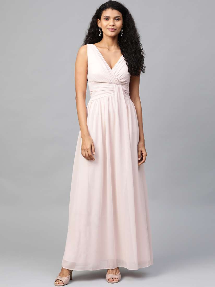 Buy DOROTHY PERKINS Women Peach Coloured Solid Maxi Dress Dresses for Women 12409570 Myntra