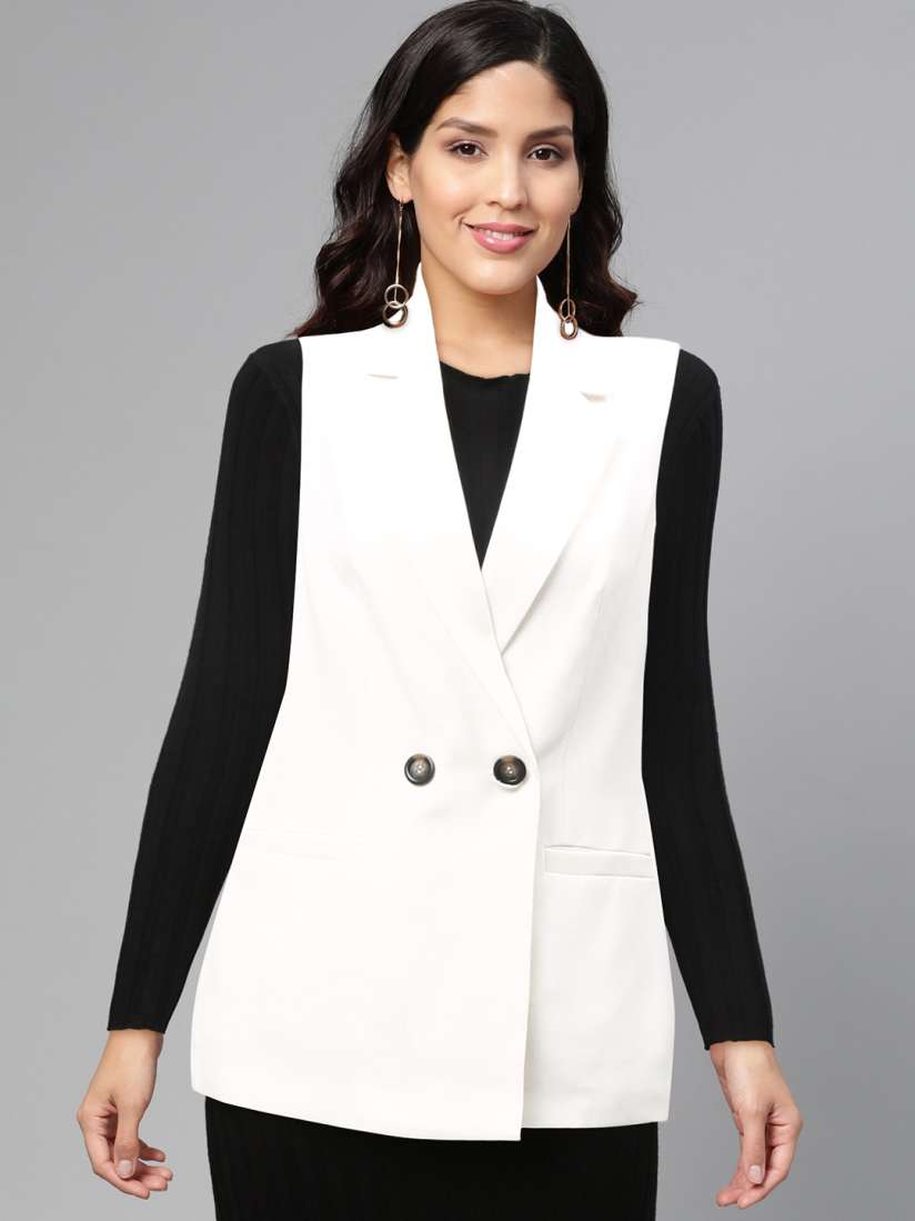 Dorothy perkins white blazer top
