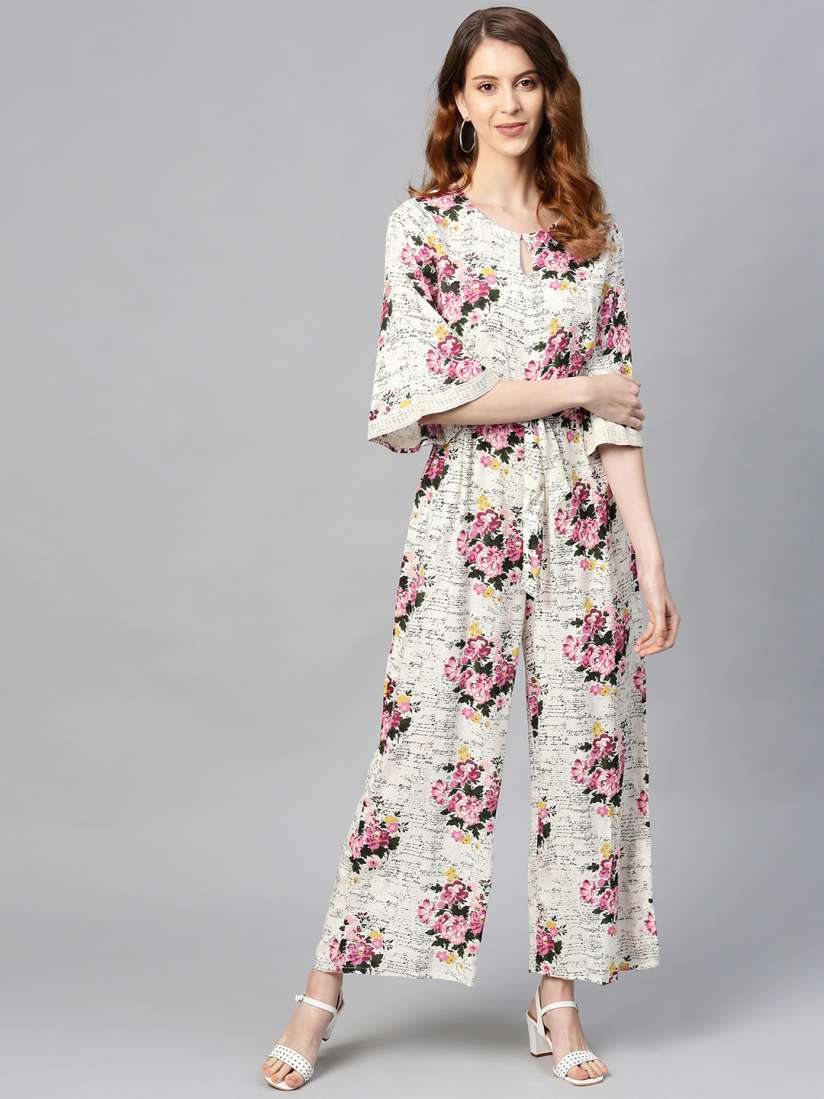 Floral maxi jumpsuit online