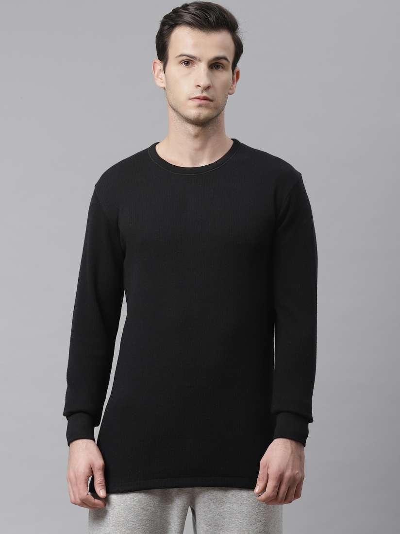 Buy Marks Spencer Men Black Solid Thermal T shirt Thermal Tops for Men 12417290 Myntra