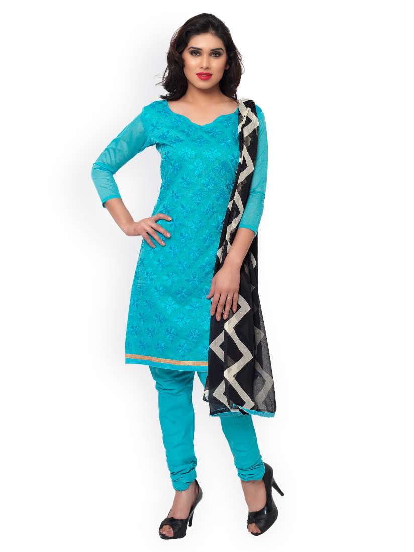 Saree mall blue and pink embroidered discount