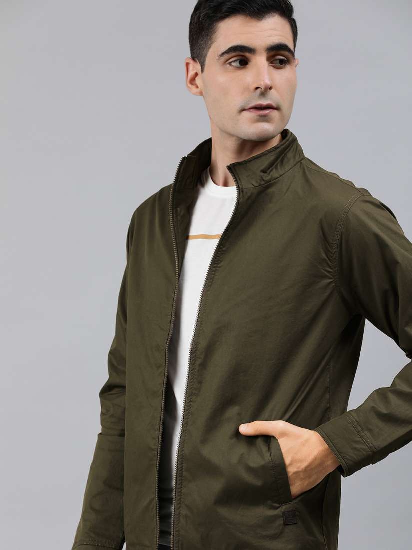 Wrogn olive green jacket cheap