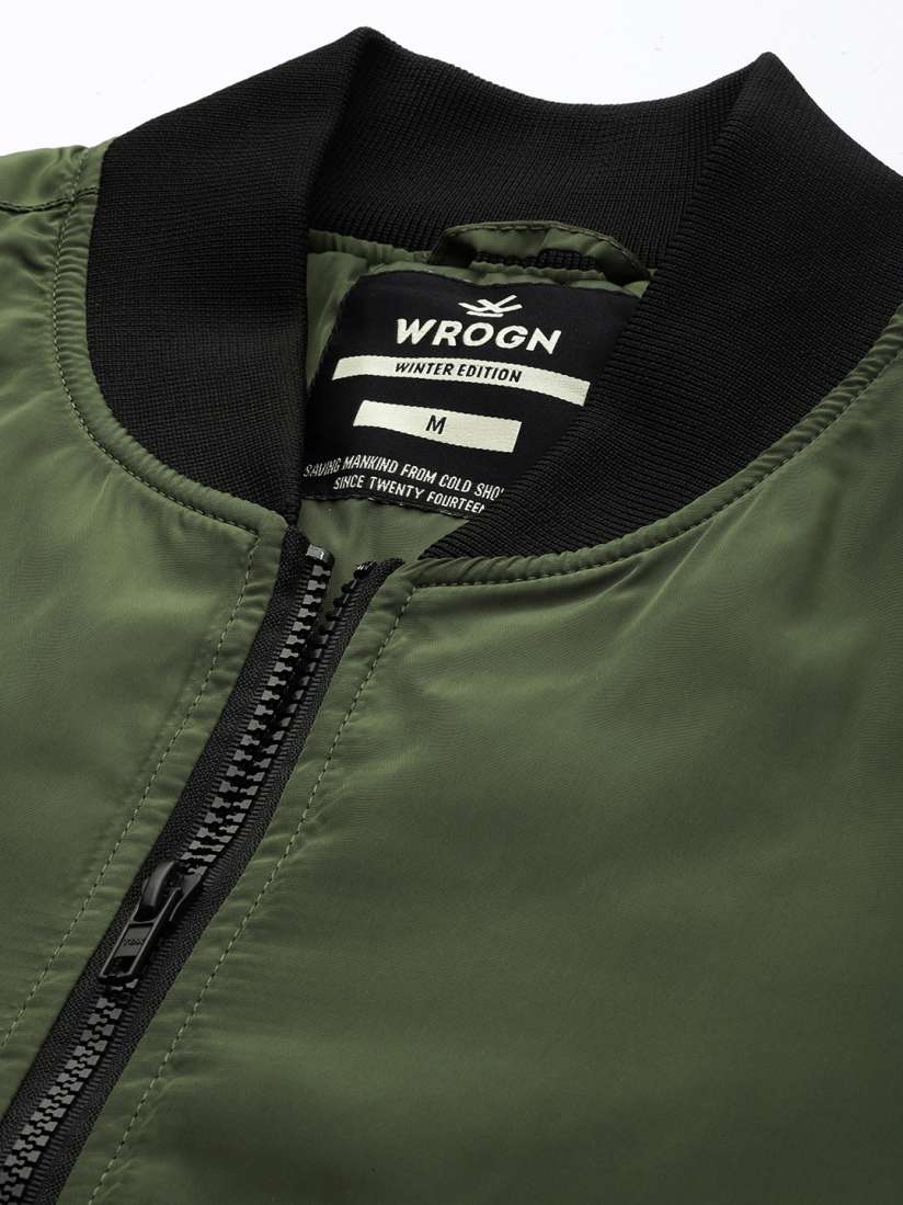 Wrogn olive green jacket outlet