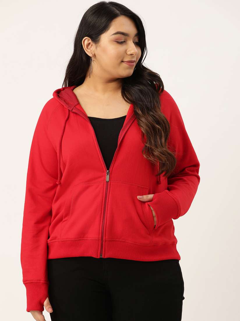 Plus size red sweatshirt outlet