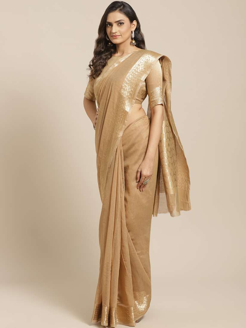 Myntra golden saree top