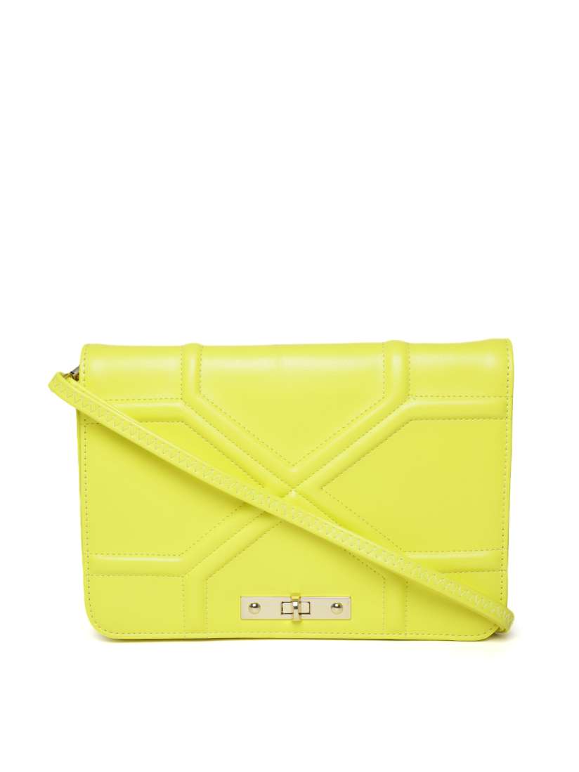 Buy E20 Yellow Textured Sling Bag Handbags for Women 1245584 Myntra