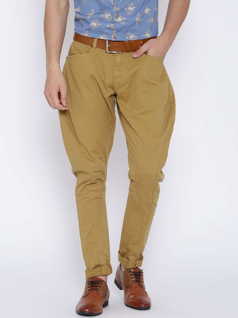Buy People Khaki Panelled Jodhpuri Pants Trousers for Men 1247369 Myntra