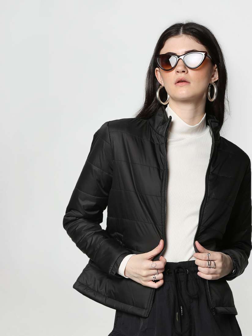 Buy Flying Machine Women Black Solid Lightweight Puffer Jacket Jackets for Women 12476734 Myntra