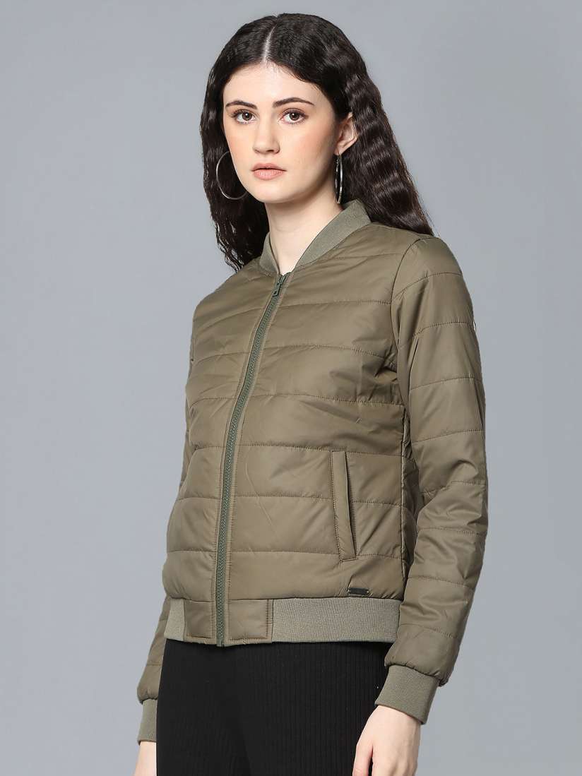 Buy Flying Machine Women Green Solid Lightweight Puffer Jacket Jackets for Women 12476748 Myntra