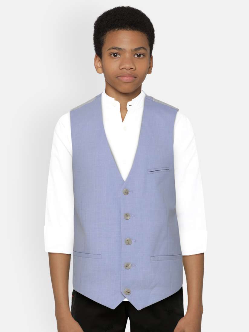 Buy Marks Spencer Boys Blue Solid Waistcoat Waistcoat for Boys 12491868 Myntra
